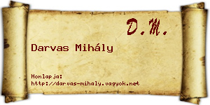 Darvas Mihály névjegykártya