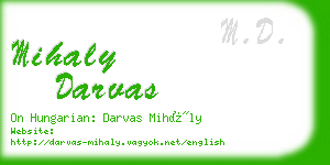 mihaly darvas business card